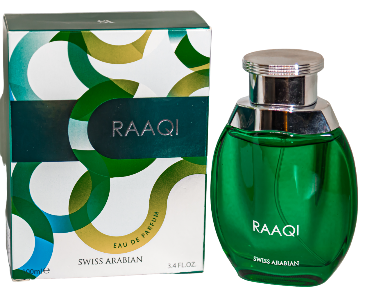 Parfum Arabesc barbatesc. Swiss Arabian - RAAQI , Persistent, Note Menta, Eucalipt, Citric. Apa de parfum 100 ml