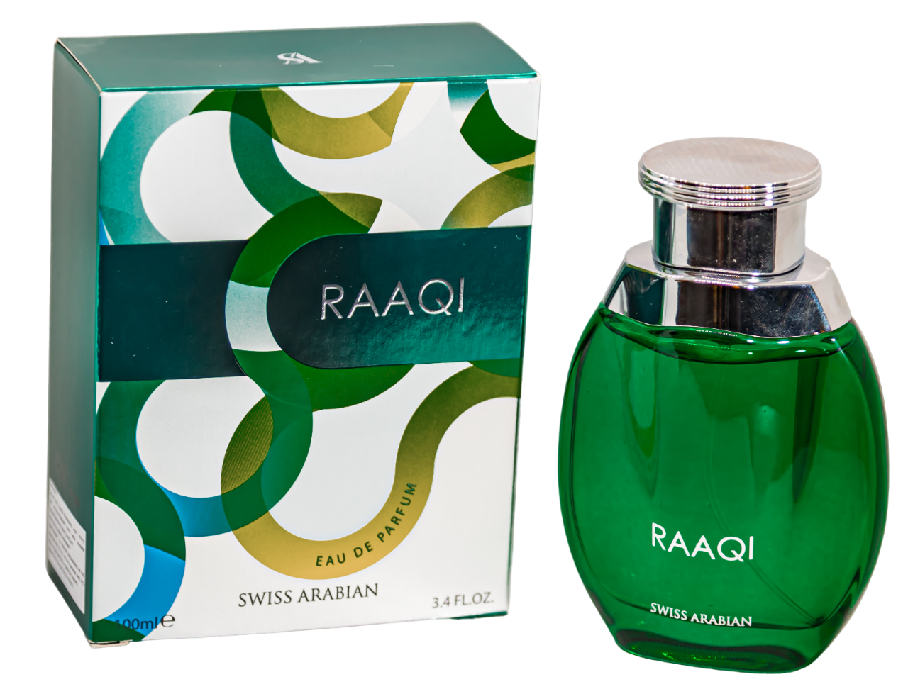 Parfum Arabesc barbatesc. Swiss Arabian - RAAQI , Persistent, Note Menta, Eucalipt, Citric. Apa de parfum 100 ml